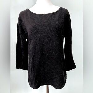 LAUREN RALPH LAUREN Black Pullover Sweater Wool/ Cashmere Blend Size XL